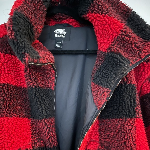 Roots gingham plaid fleece jacket - Picture 6 of 7